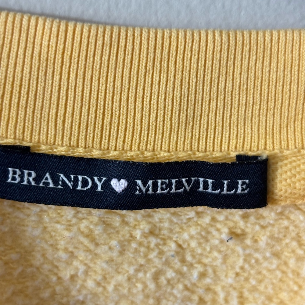 Brandy Melville Crewneck Honey Pullover Sweatshirt in Yellow - Picture 4 of 5